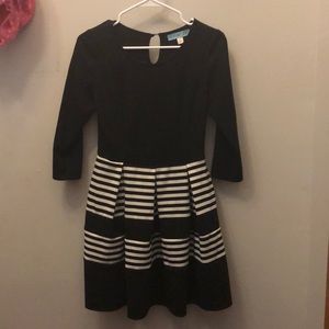Black and white quarter striped dress.